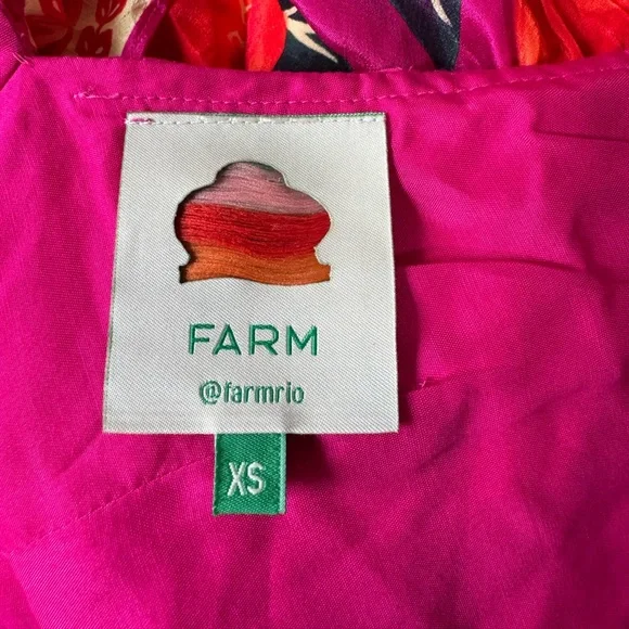 Farm Rio Pink Flowers Tapestry Mini Dress Size XS - Picture 10 of 15